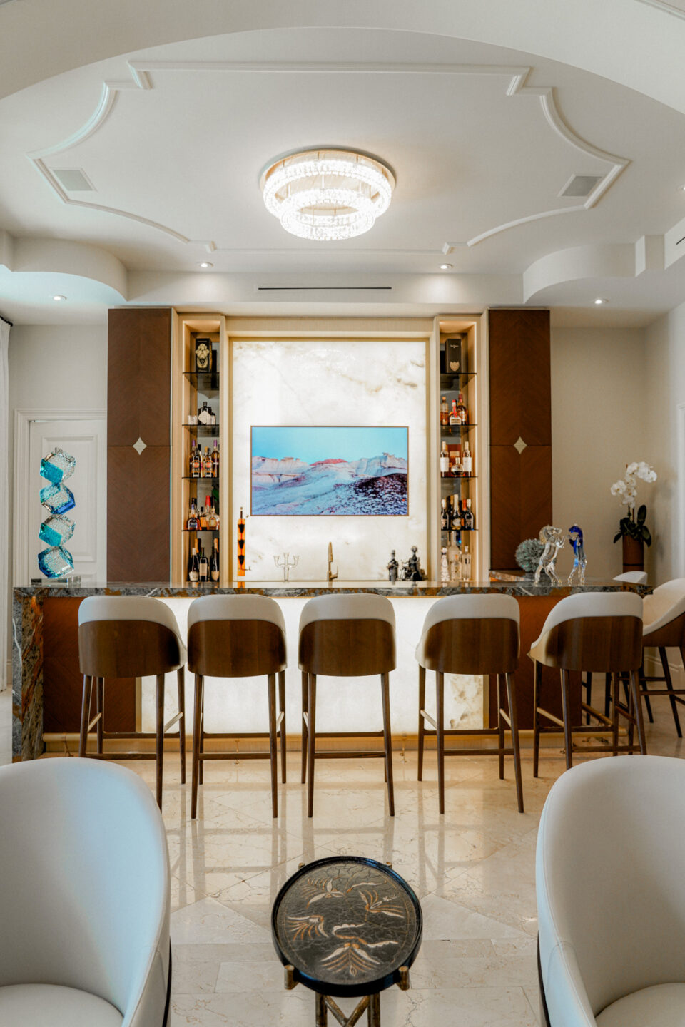 Custom built-in home bar by ROA Woodwork