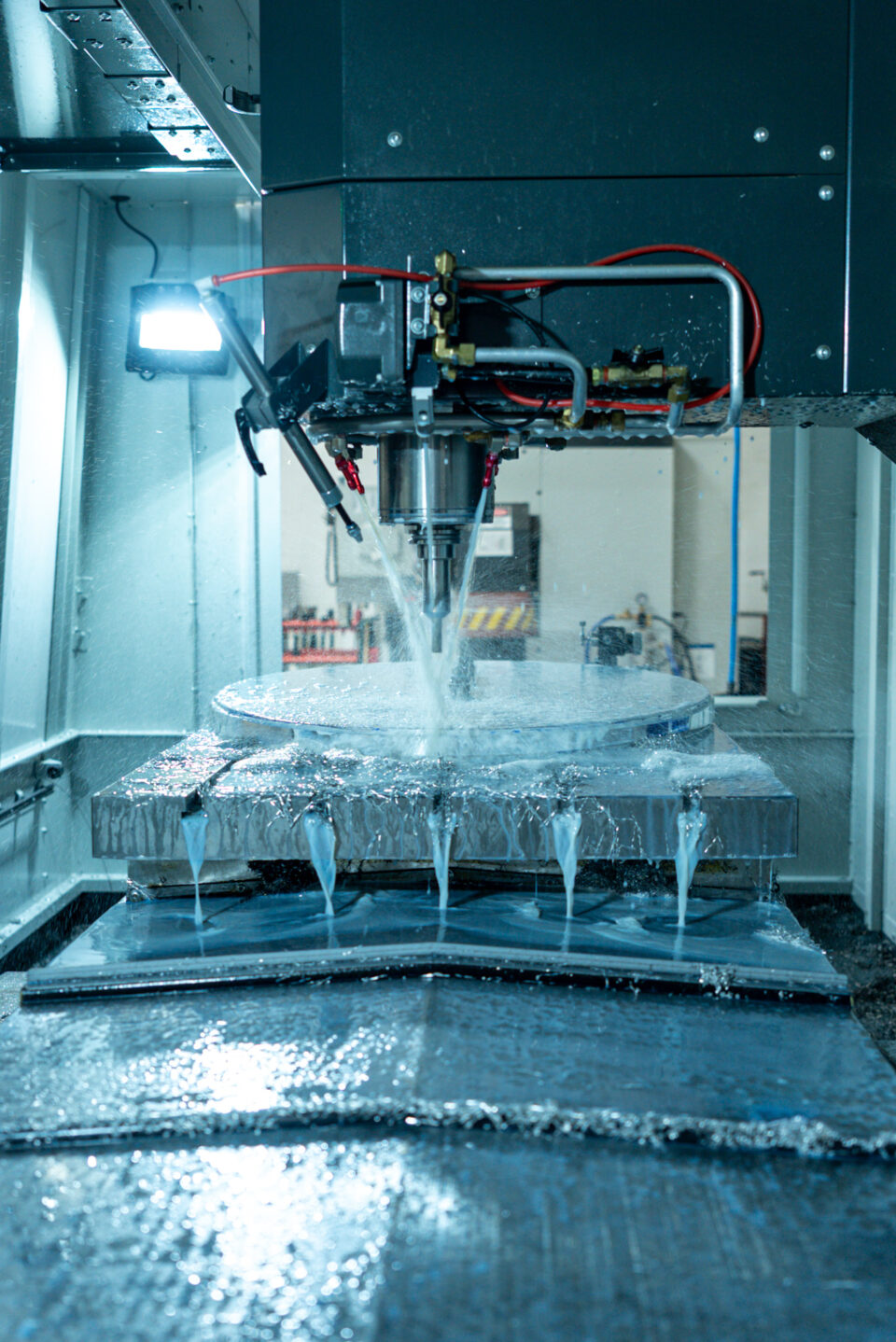 CNC water-jet cutting at the ROA facility